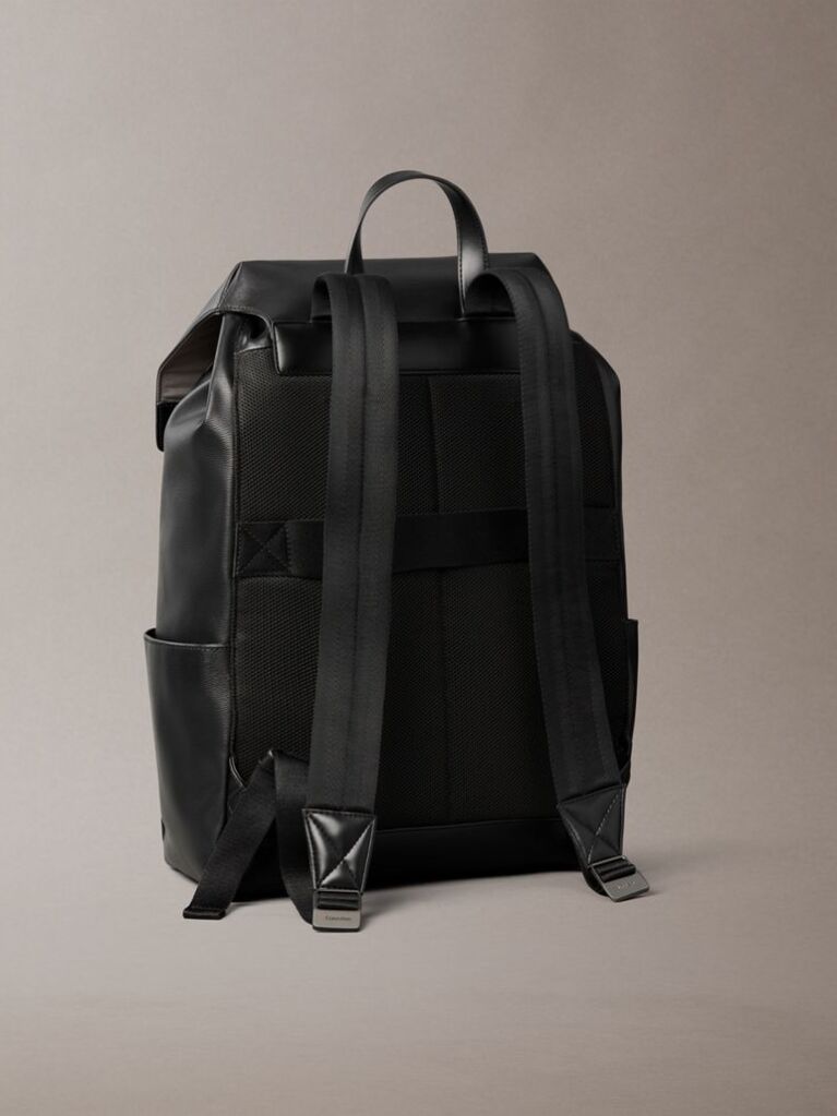 Negru Rucsac Compact Cu Fermoar Si Clapeta  Barbati