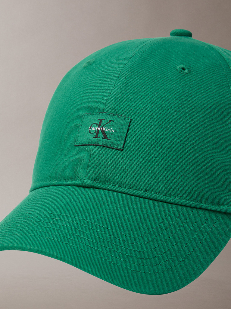 Green Monogram Woven Patch Cap  Men