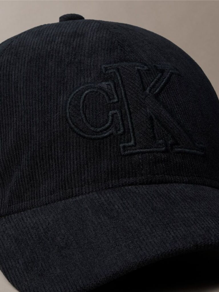 Negru Sapca Din Catifea Reiata Cu Logo Brodat  Barbati