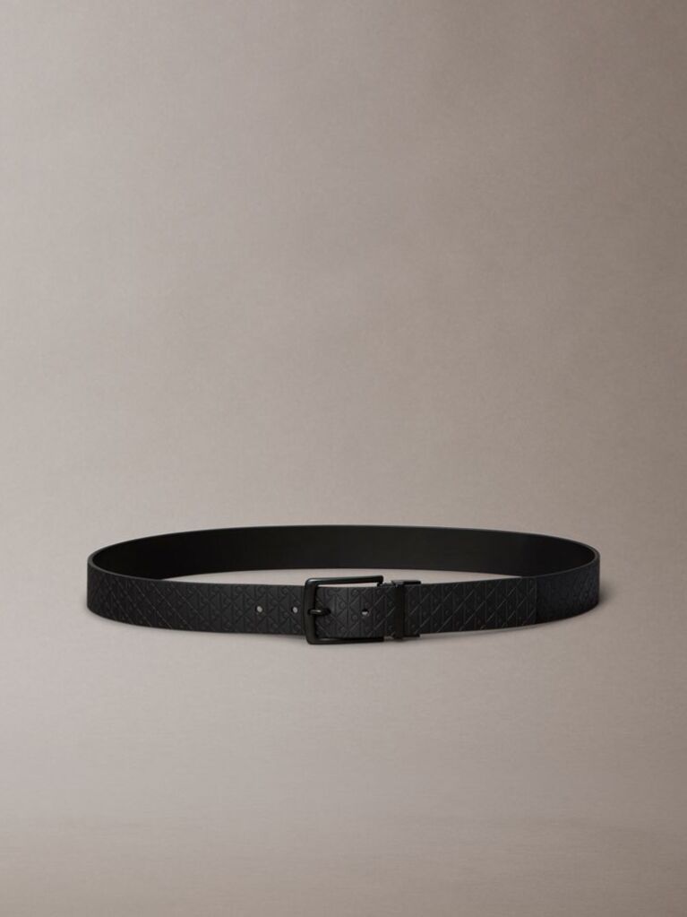 Negru Curea Reversibila Din Piele Full-Grain  Barbati