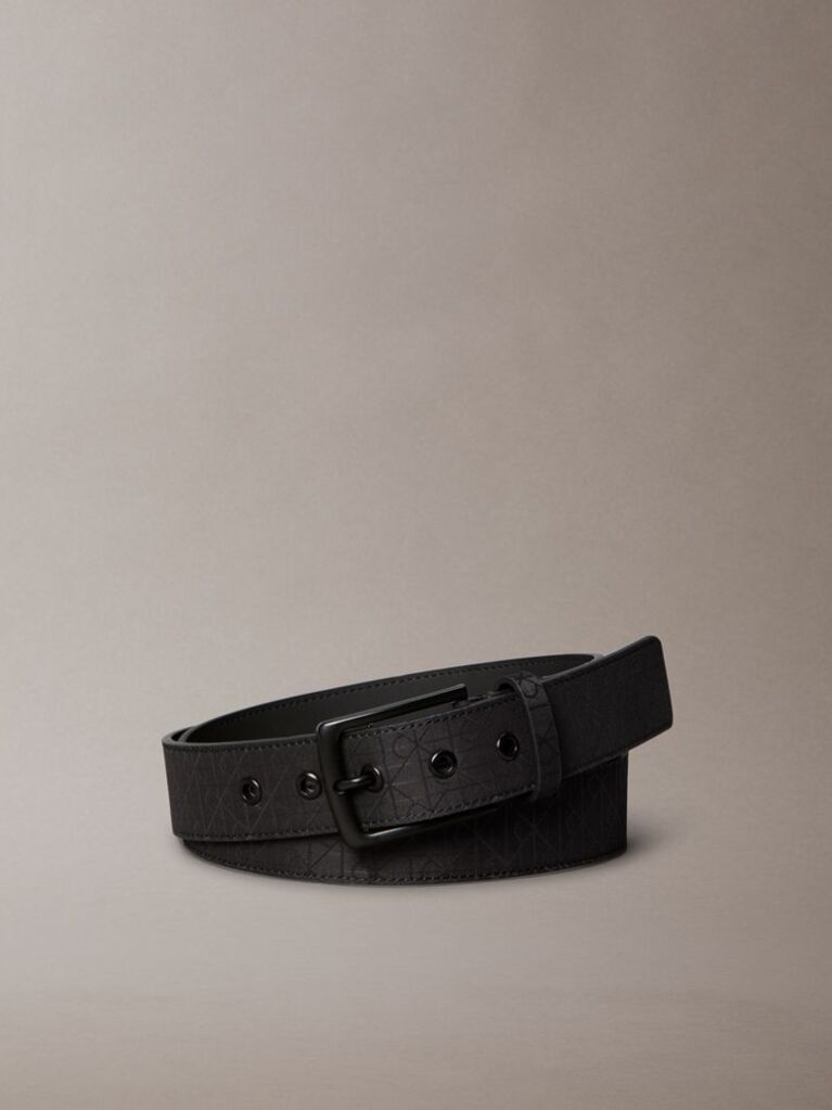 Negru Curea Din Material Ripstop Cu Logo Jacquard  Barbati
