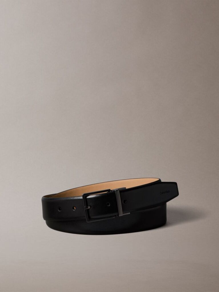 Negru Curea Din Piele Full-Grain  Barbati