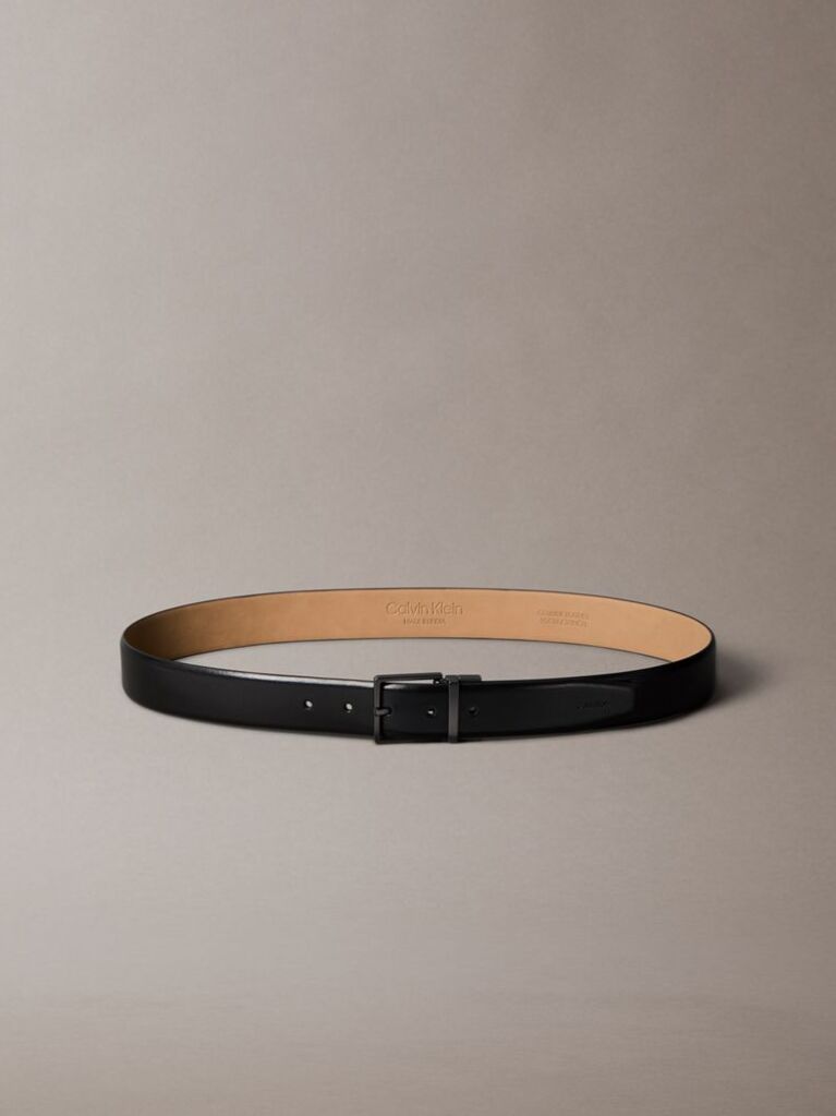 Negru Curea Din Piele Full-Grain  Barbati