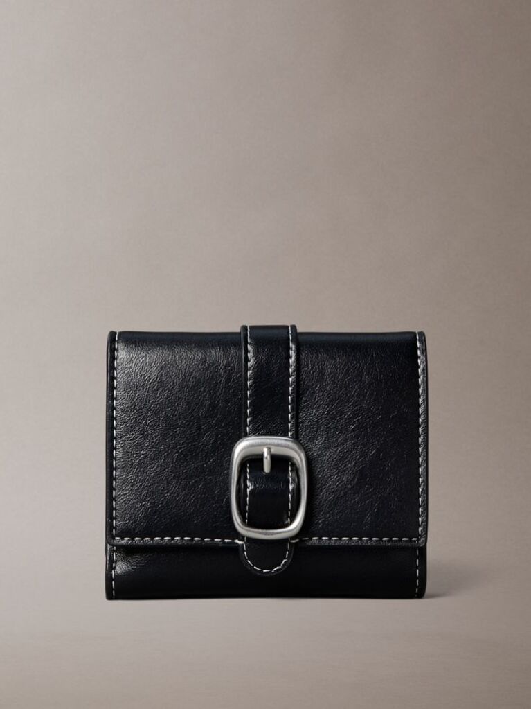 Negru Portofel 2 In 1 Cu Protectie RFID Si Suport Pentru Carduri  Femei