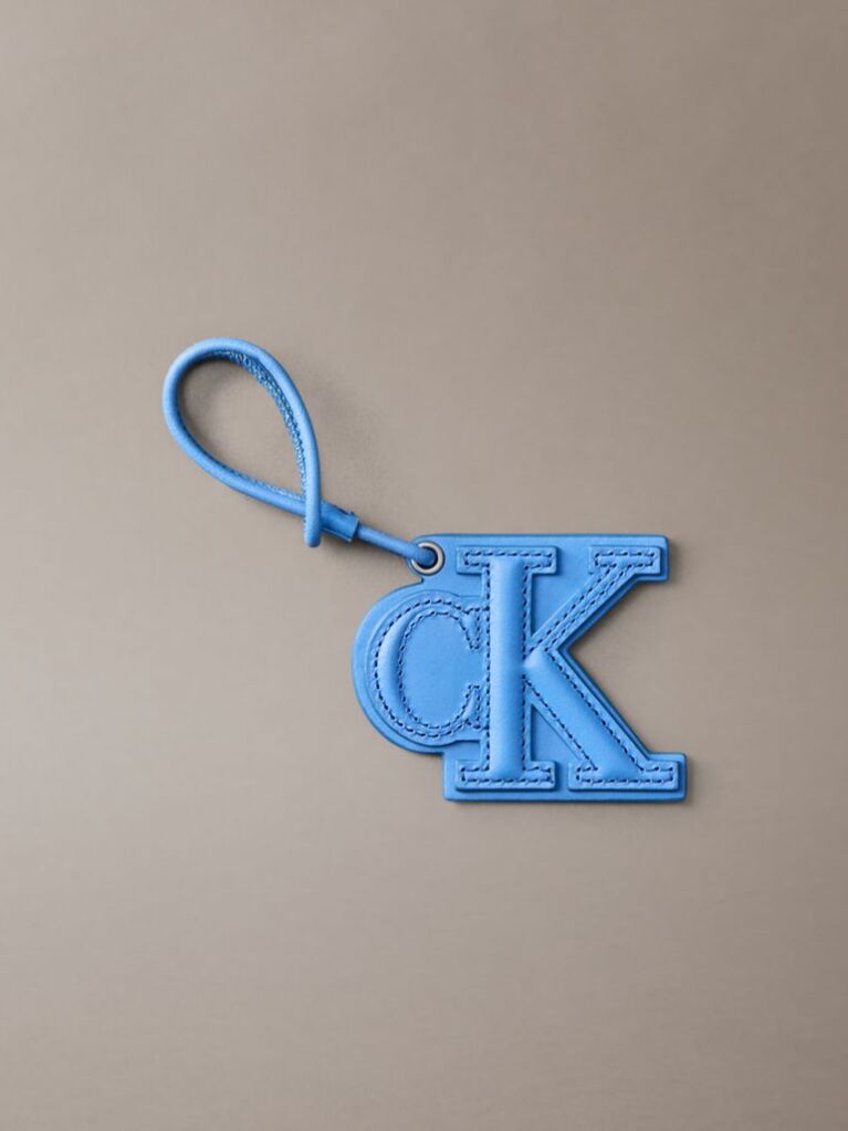 Albastru Charm Pentru Geanta Din Piele Cu Logo CK Cusut  Femei