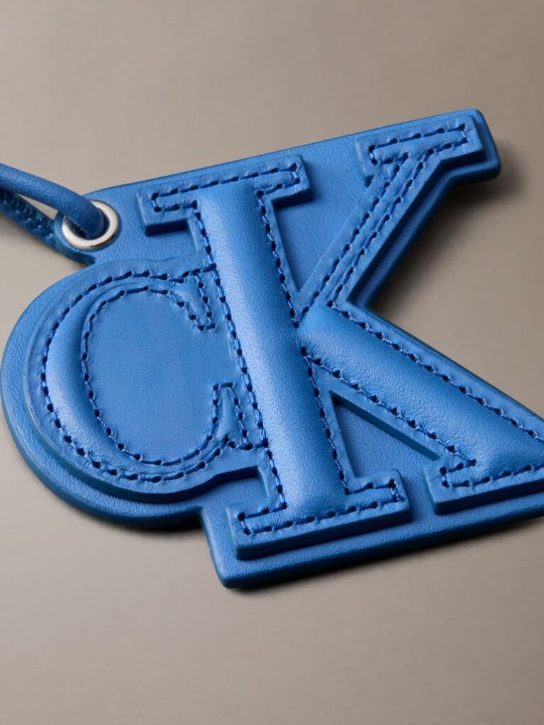 Albastru Charm Pentru Geanta Din Piele Cu Logo CK Cusut  Femei