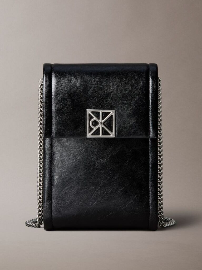 Negru Geanta Crossbody Pentru Telefon Cu Logo Emblematic  Femei