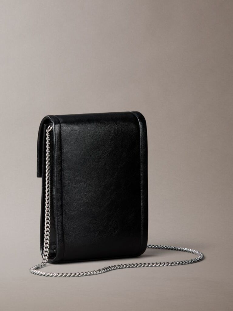 Negru Geanta Crossbody Pentru Telefon Cu Logo Emblematic  Femei