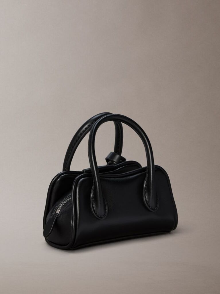 Negru Mini Charm In Forma De Geanta De Umar  Femei
