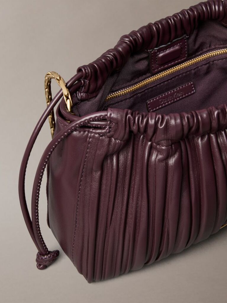 Rosu Geanta Crossbody Plisata  Femei