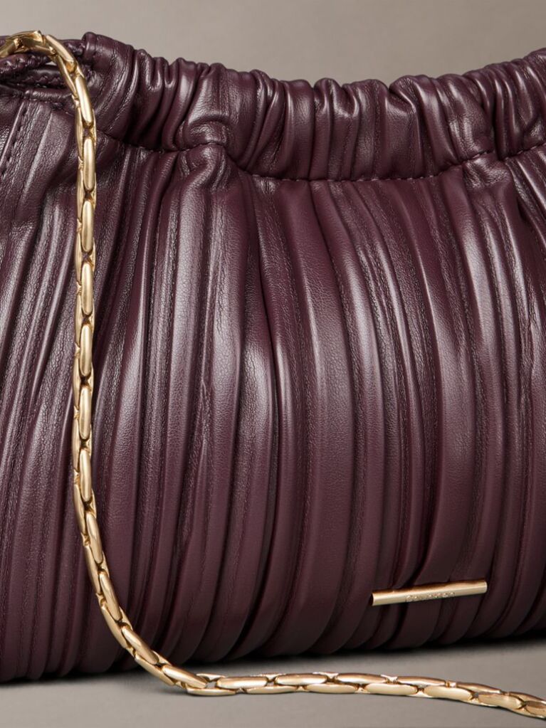 Rosu Geanta Crossbody Plisata  Femei