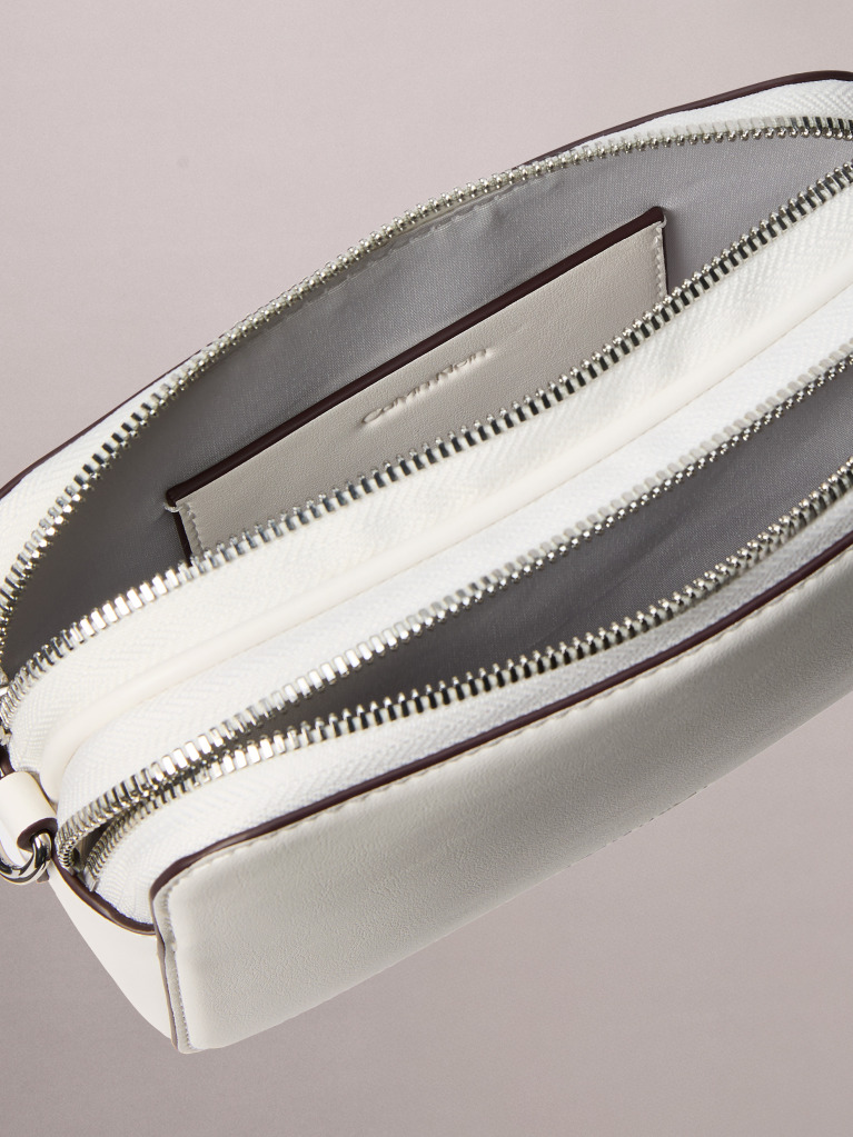 Alb Geanta Stucturata Crossbody Convertibila Cu 2 Bretele  Femei