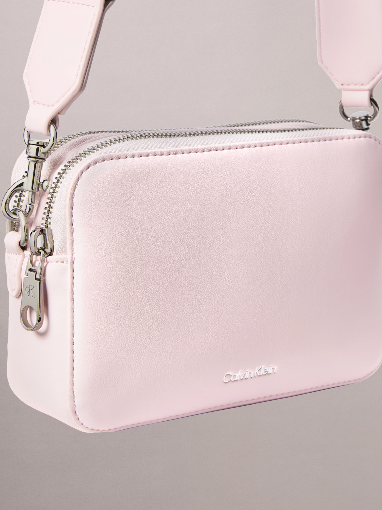 Roz Geanta Stucturata Crossbody Convertibila Cu 2 Bretele  Femei