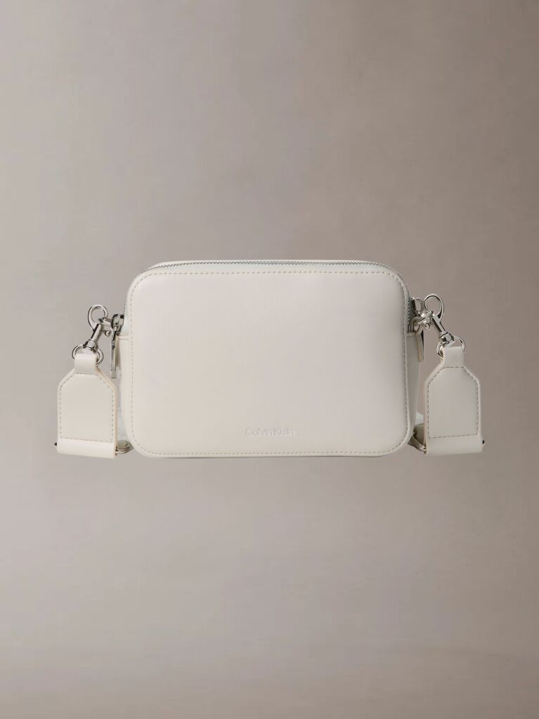 White Convertible 2-Strap Crossbody Camera Bag  Women