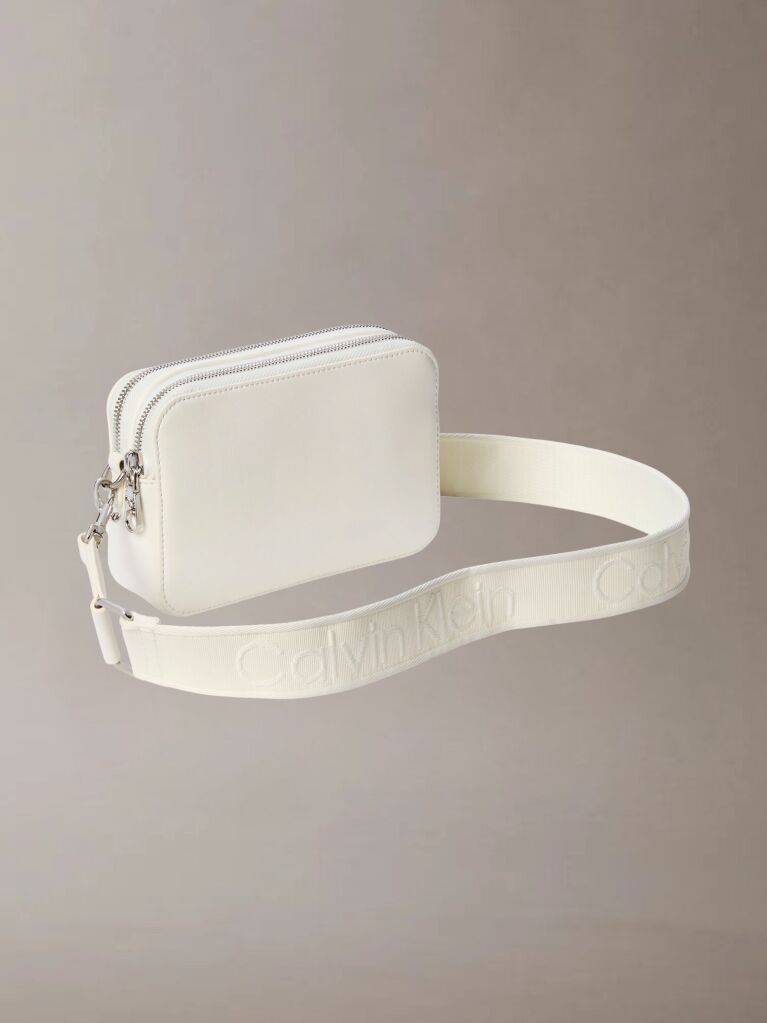 White Convertible 2-Strap Crossbody Camera Bag  Women