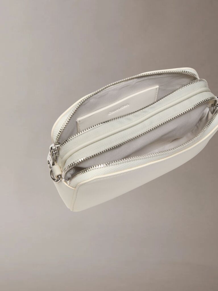 White Convertible 2-Strap Crossbody Camera Bag  Women