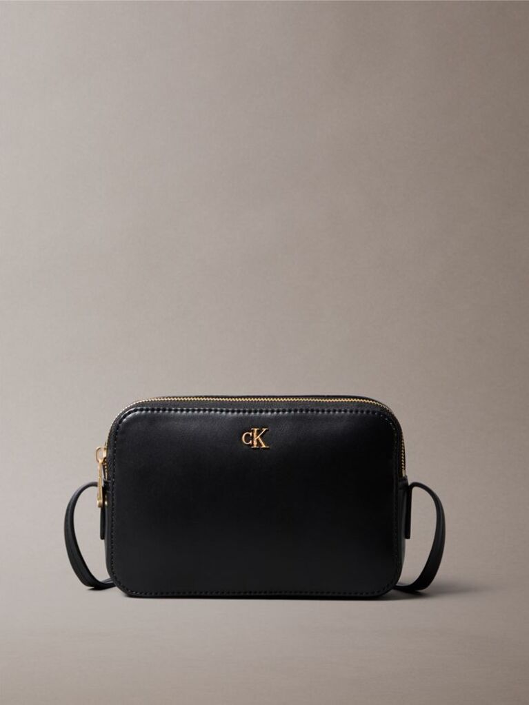 Negru Geanta Tip Camera Cu Logo Monogram Si Accesorii Metalice  Femei