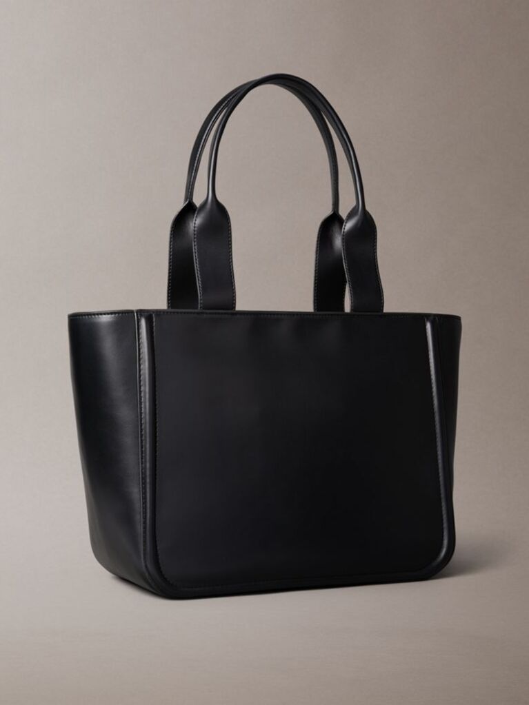 Negru Geanta Tote Cu Logo Monogram Embosat  Femei