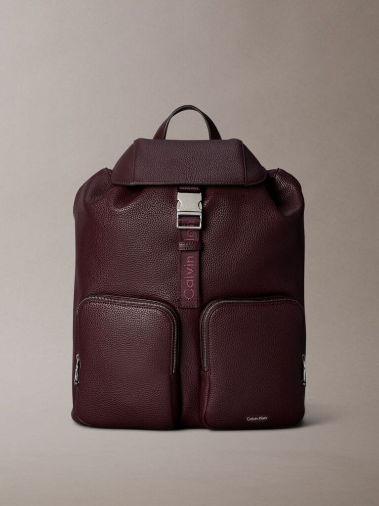 Rosu Rucsac Cu Clapeta Si Bareta Cu Logo  Femei