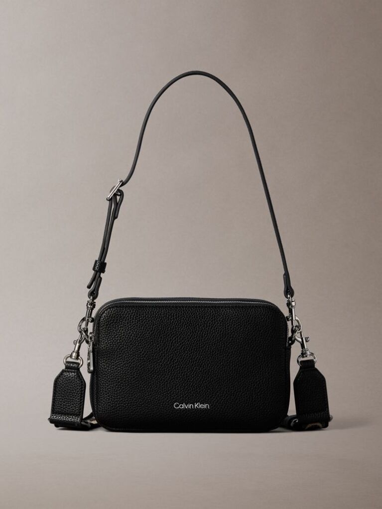 Negru Geanta Crossbody Cu 2 Barete Si Logo  Femei