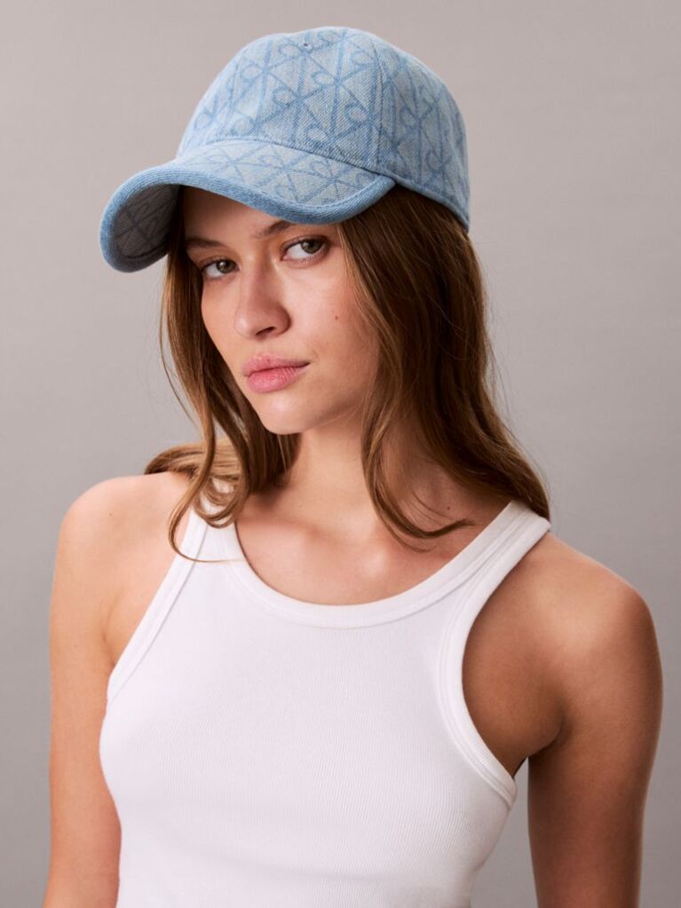 Denim Sapca Din Denim Cu Logo-Emblema Burnout  Femei
