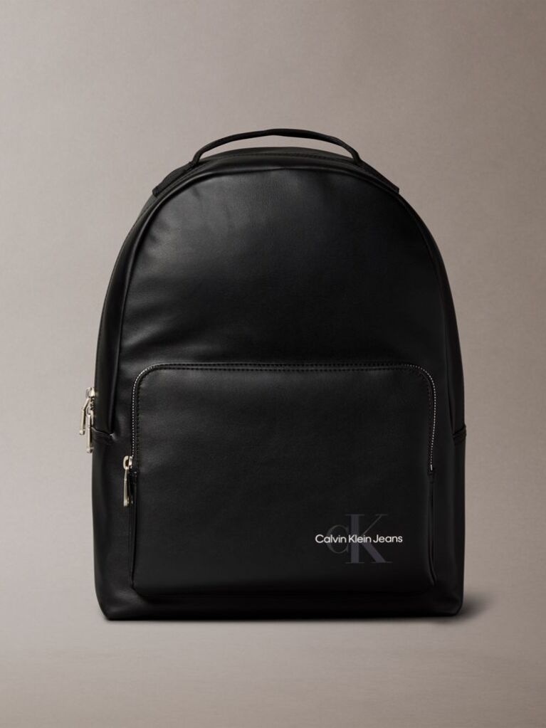 Black Logo Backpack  Men