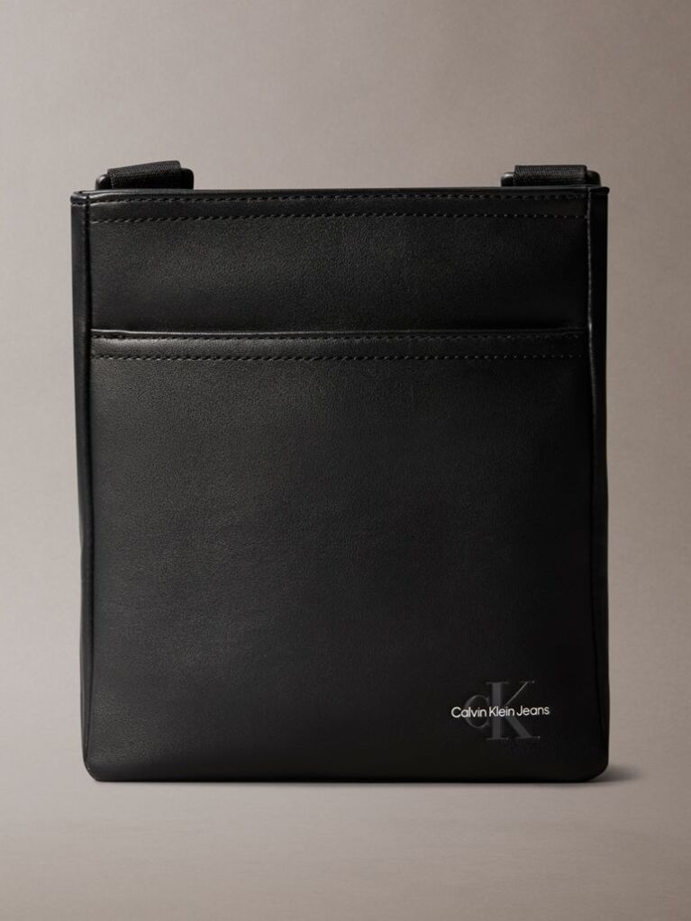 Black Logo Crossbody Bag  Men