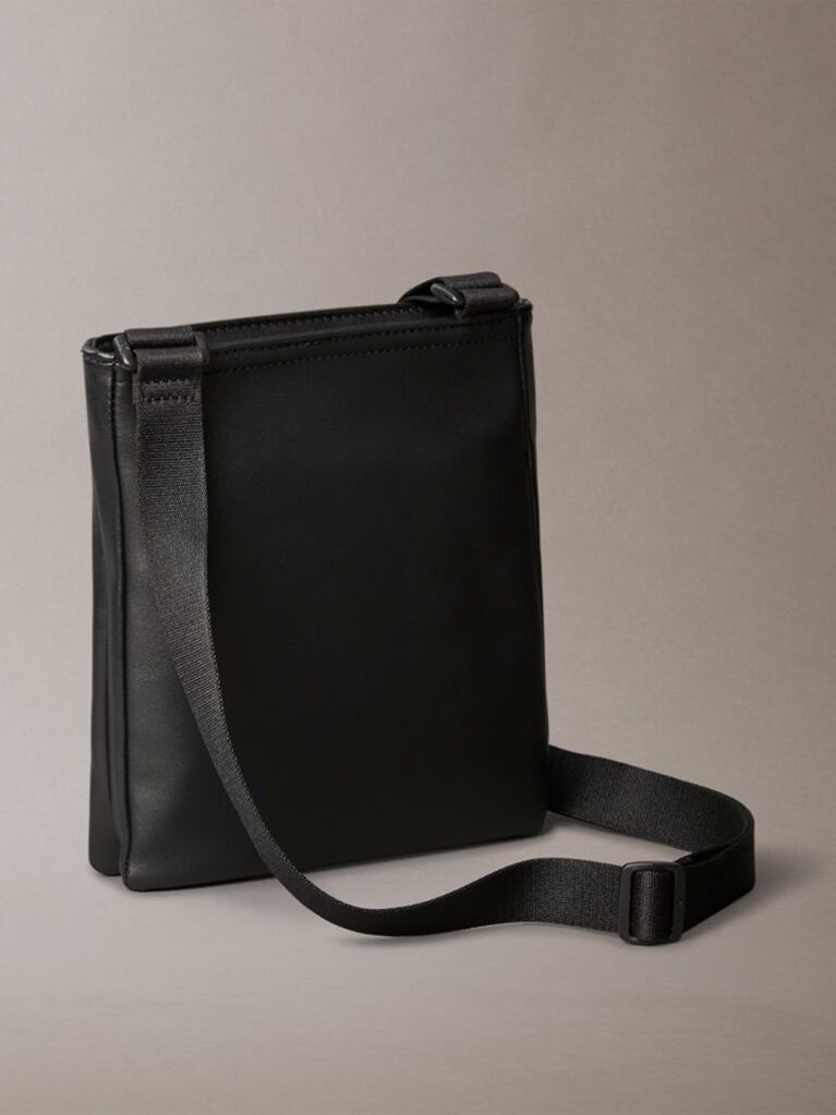 Black Logo Crossbody Bag  Men