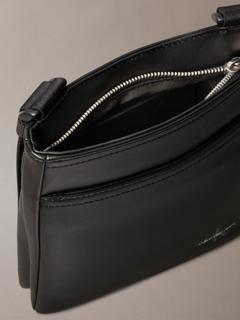 Black Logo Crossbody Bag  Men