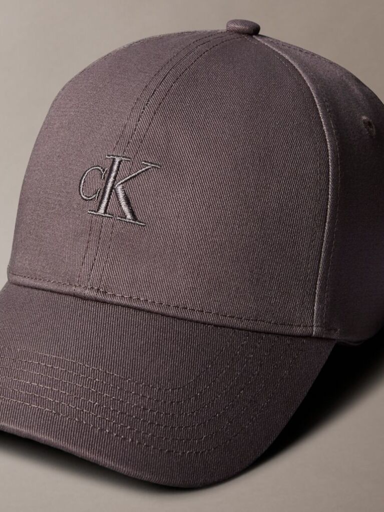 Grey Twill Logo Cap  Men