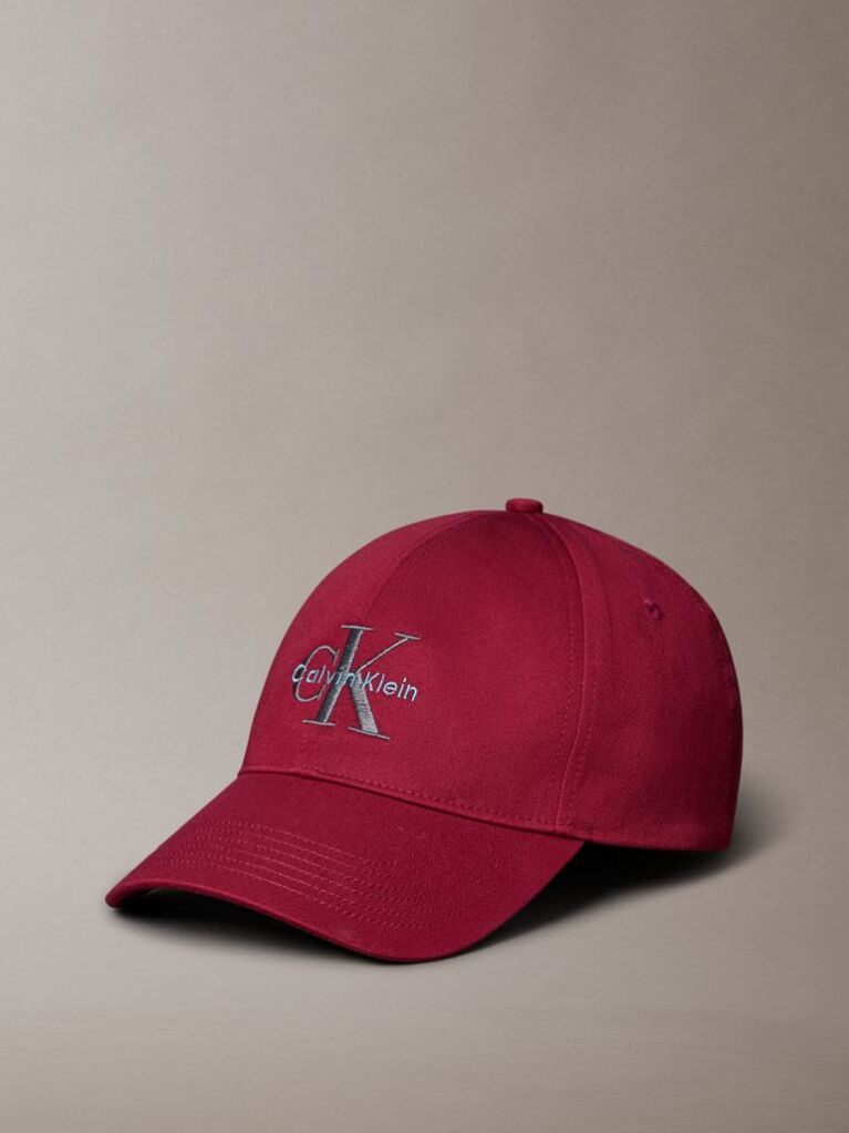 Rosu Sapca Baseball Cu Logo Monogram Brodat  Barbati