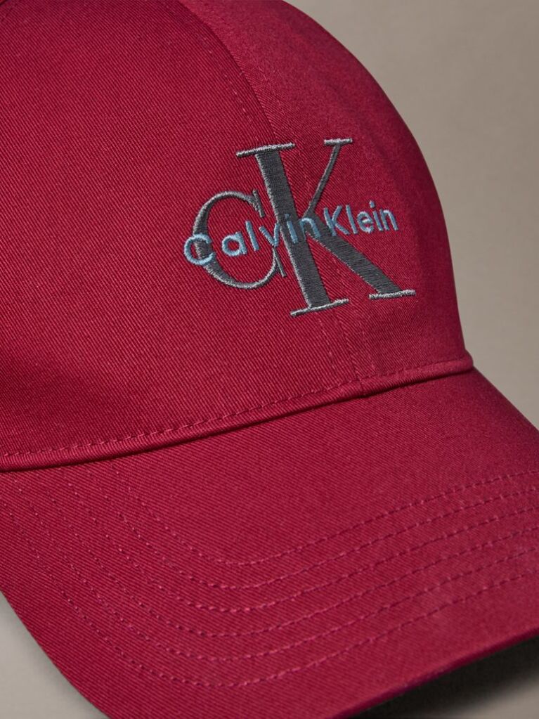 Rosu Sapca Baseball Cu Logo Monogram Brodat  Barbati