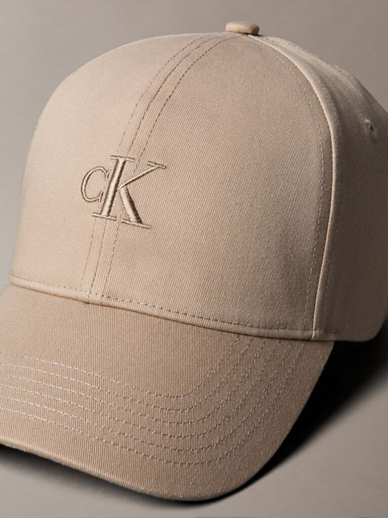Beige Twill Logo Cap  Women
