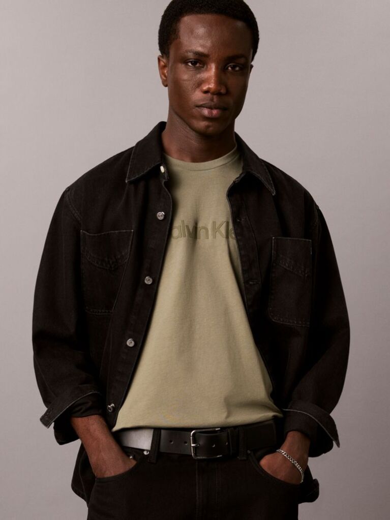 Verde Tricou Cu Logo Grafic  Barbati