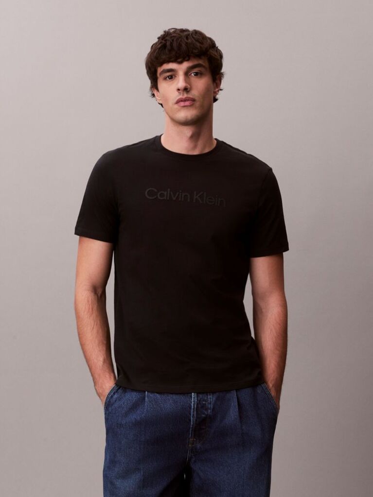 Negru Tricou Cu Logo Grafic  Barbati