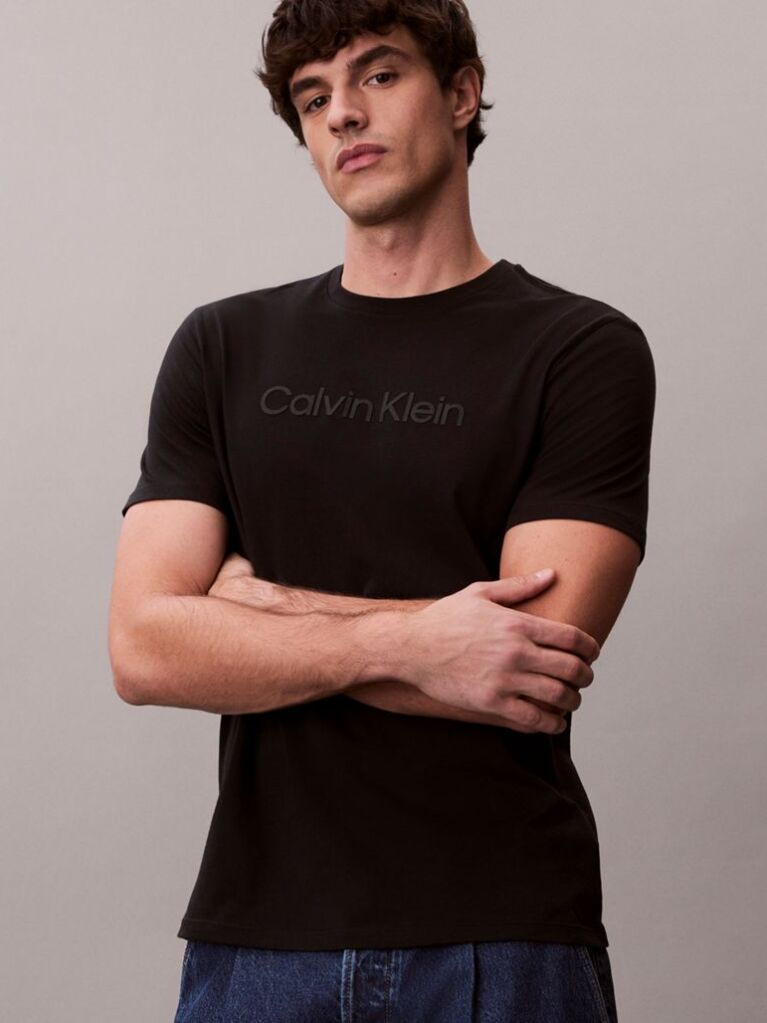 Negru Tricou Cu Logo Grafic  Barbati