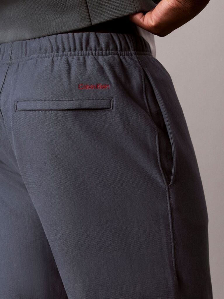Albastru Pantaloni Jogger Lejeri Cu Logo Brodat  Barbati