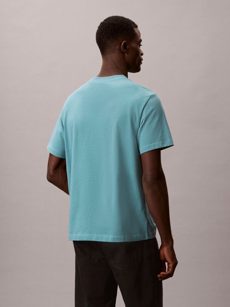 Albastru Tricou Cu Logo Monograma  Barbati