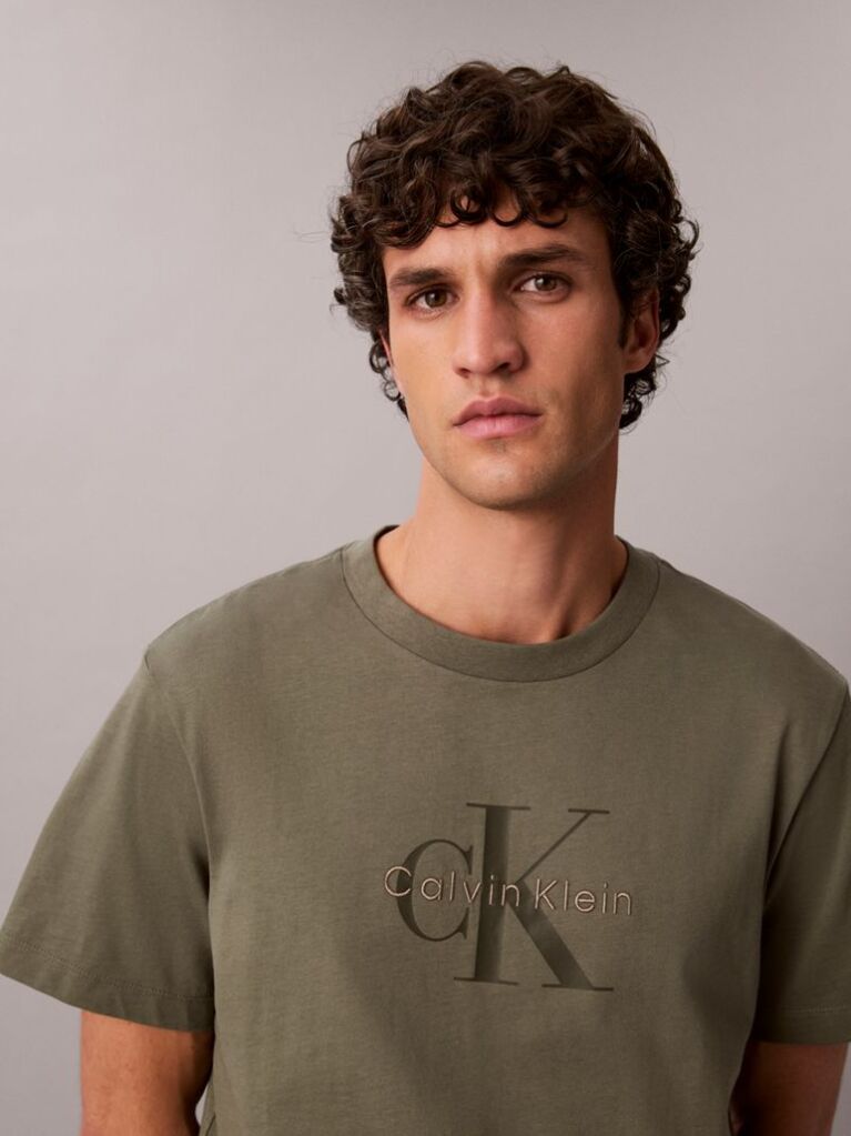 Green Monogram Logo T-Shirt  Men
