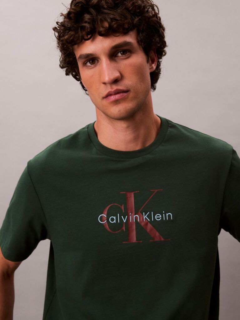 Verde Tricou Cu Logo Monograma  Barbati