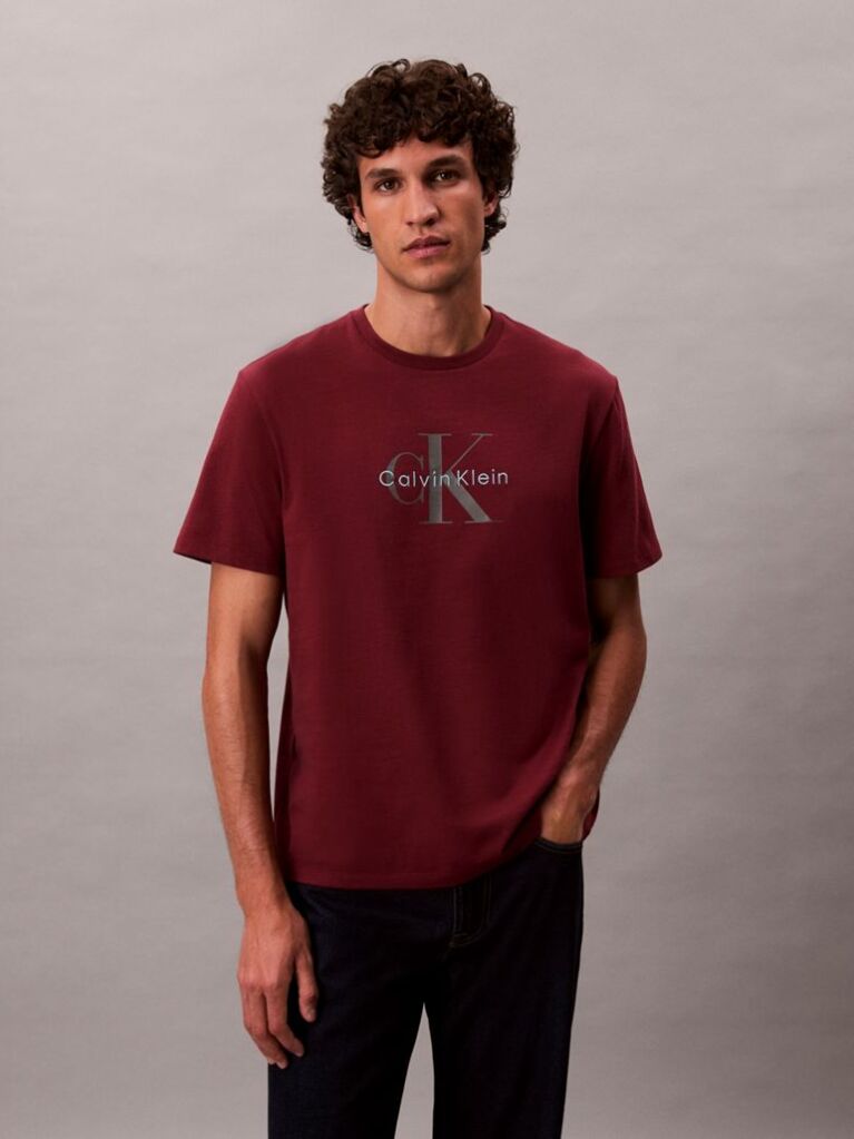 Red Monogram Logo T-Shirt  Men