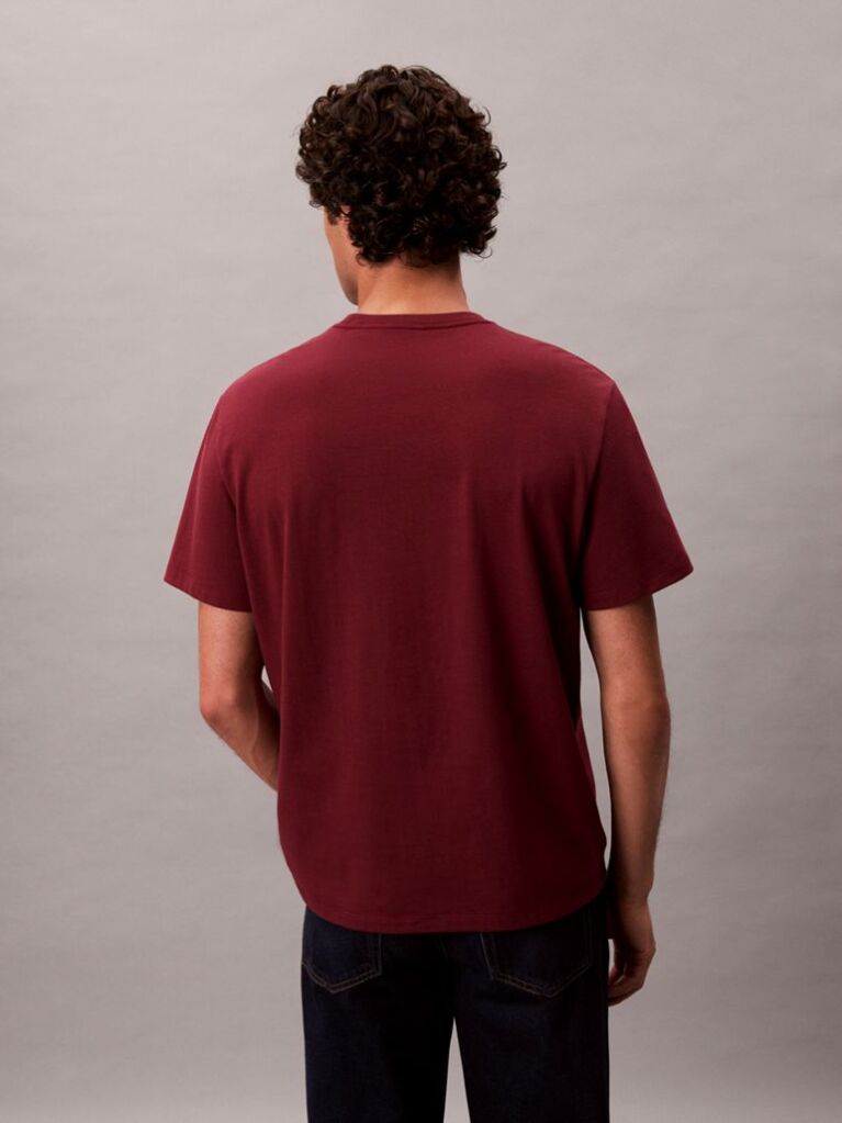 Red Monogram Logo T-Shirt  Men