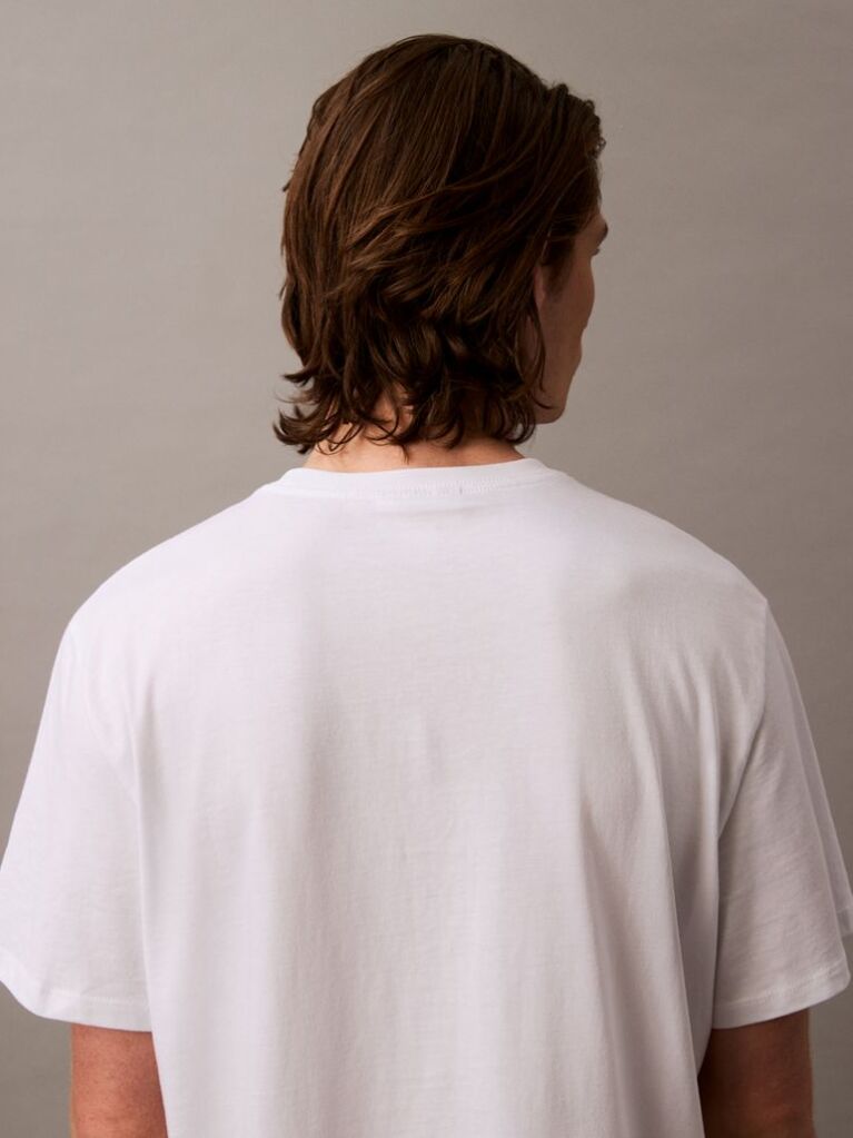 Alb Tricou Cu Logo Monograma  Barbati