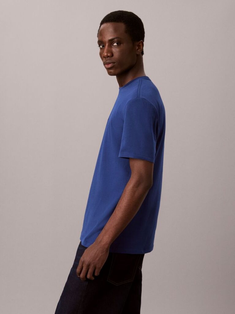 Albastru Tricou Cu Logo Monograma  Barbati