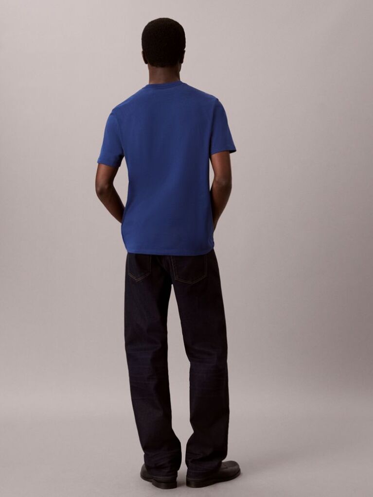 Albastru Tricou Cu Logo Monograma  Barbati