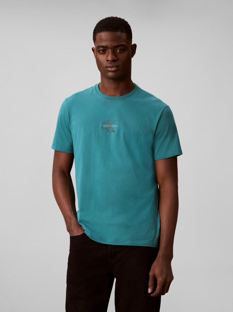 Green Monogram Logo T-shirt  Men