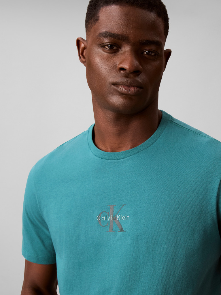 Green Monogram Logo T-shirt  Men