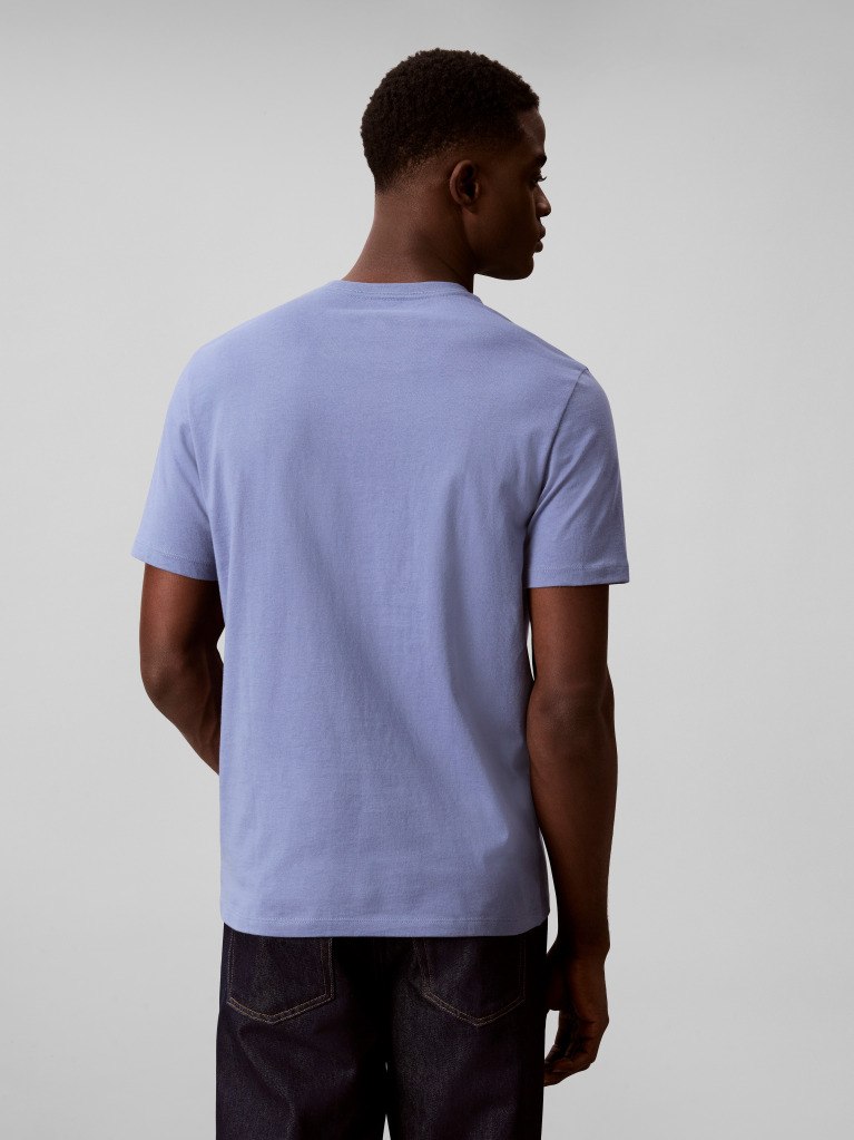 Blue Monogram Logo T-shirt  Men