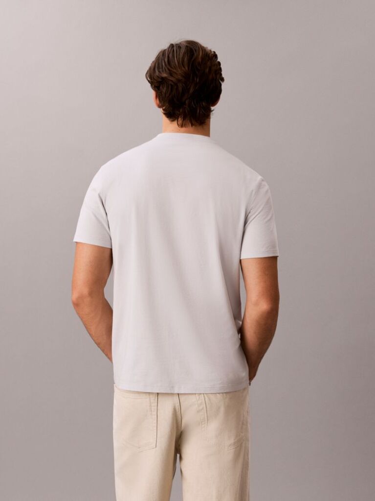 Grey Monogram Logo T-shirt  Men