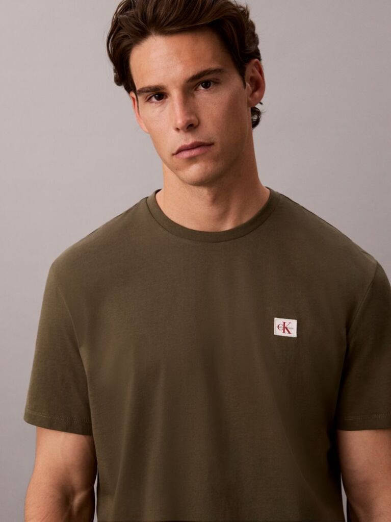 Verde Tricou Din Bumbac Cu Emblema  Barbati